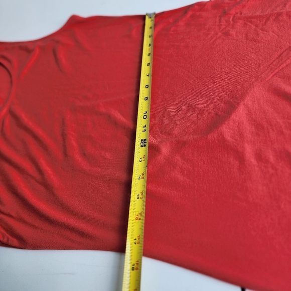 Chicos Orange Tank Shift Dress Stretch Hi-Low Sleveless Round Neck Modest 1 (M) - Picture 9 of 11